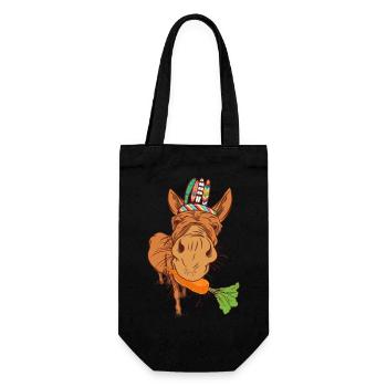 Wilder Westen Hippie Esel Schamane Western Kind - Geschenkbeutel für Flaschen - Schwarz - Vorne