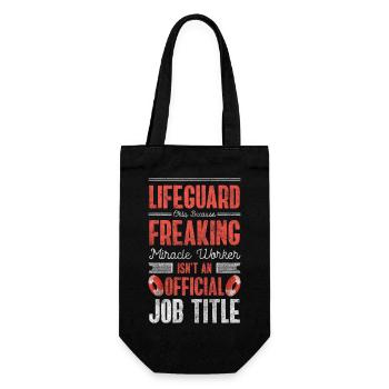 Lifeguard profession rescue outdoor pool - Gift Bag for Bottles - black - Front