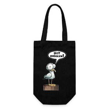 Seagull Speech Bubble Hot Chicken - Gift Bag for Bottles - black - Front
