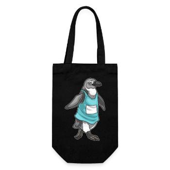 Penguin Jogger Jogging Sport - Gift Bag for Bottles - black - Front