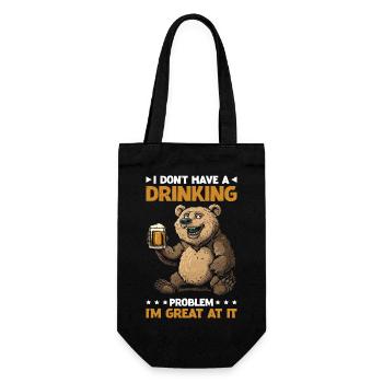 I Don't Have A Drinking Problem I'm Great At It 2 - Geschenkbeutel für Flaschen - Schwarz - Vorne