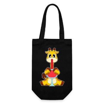 Giraffe Red Wine - Gift Bag for Bottles - black - Front