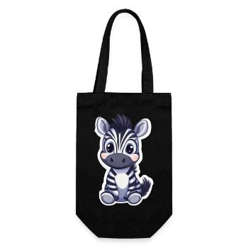 Zebra - Gift Bag for Bottles - black - Front
