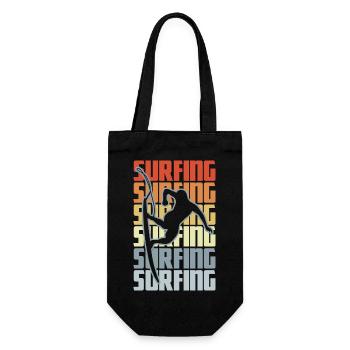 Surf coach - Gift Bag for Bottles - black - Front