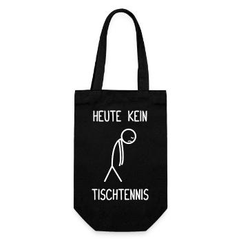 Heute kein Tischtennis Tischtennisspieler - Geschenkbeutel für Flaschen - Schwarz - Vorne