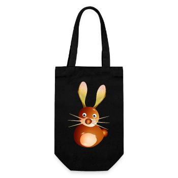 Cute Chestnut Rabbit – Crafting Fun & Child - Gift Bag for Bottles - black - Front