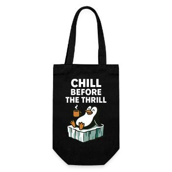 Chill Before The Thrill Penguin Fun Winter Vibes - Sac à bouteille - noir - Devant