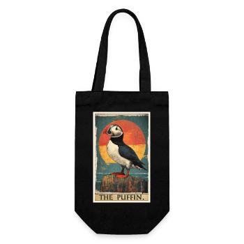 Puffin Papageientaucher - Geschenkbeutel für Flaschen - Schwarz - Vorne