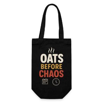 Porridge Breakfast Culture Overnight - Gift Bag for Bottles - black - Front