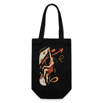 Femmes chemises de boulder – Femme graphique de motivation - Sac à bouteille - noir - Devant