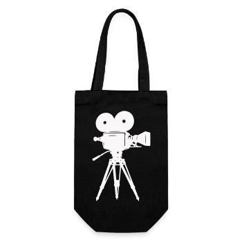Film Camera Camera - Gift Bag for Bottles - black - Front