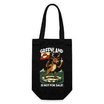 Greenland Is Not For Sale Caribou Reindeer - Gift Bag for Bottles - black - Front