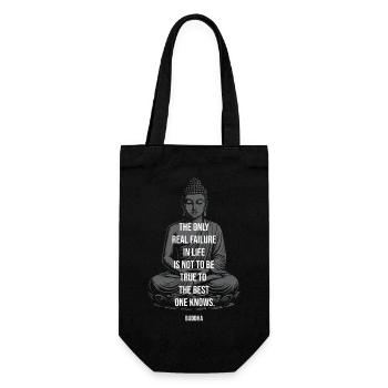 Buddha Wisdom: True to Your Best Self - Gift Bag for Bottles - black - Front