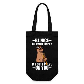Sois gentil ou je vide le trompettiste - Sac à bouteille - noir - Devant