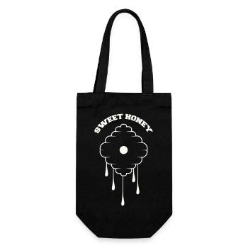 Honeycomb Drop Design - Gift Bag for Bottles - black - Front