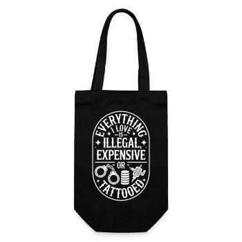 Tout ce que j’aime, c’est tatoué de Tätowiert tatoué - Sac à bouteille - noir - Devant