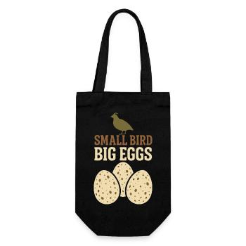 Quail Keeper Quail Farmer Backyard Quail - Gift Bag for Bottles - black - Front
