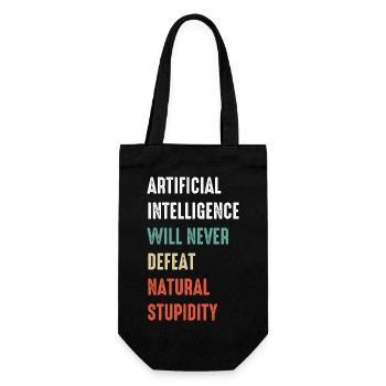 IA drôle d’intelligence artificielle : apprentissage automatique - Sac à bouteille - noir - Devant