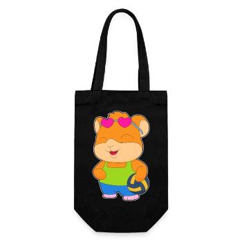 Joueur de volley-ball hamster Sport de volley-ball - Sac à bouteille - noir - Devant