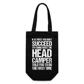 Camping Bonfire Camp Life Forest Camper - Gift Bag for Bottles - black - Front
