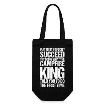 Camping Bonfire Camp Life Forest Camper - Gift Bag for Bottles - black - Front