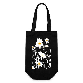 DAISIES - Gift Bag for Bottles - black - Front