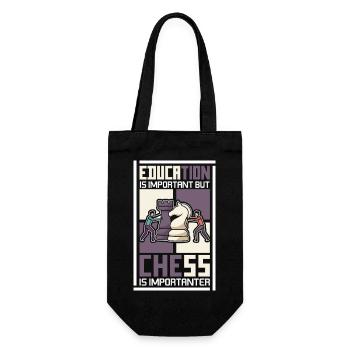 Échiquier des joueurs d’échecs - Sac à bouteille - noir - Devant