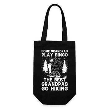Some grandpas play bingo the best grandpas go Hiki - Gift Bag for Bottles - black - Front