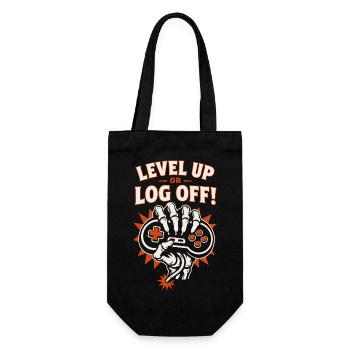 Monter de niveau ou se déconnecter Gaming Skeleton - Sac à bouteille - noir - Devant