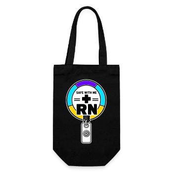 Cadeau de bande démo d’insigne Pride Infirmier infirmier Pride Safe With Me - Sac à bouteille - noir - Devant