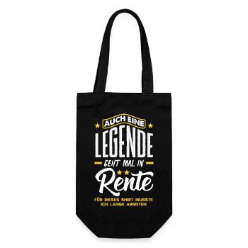Legende Geht In Rente - Geschenkbeutel für Flaschen - Schwarz - Vorne
