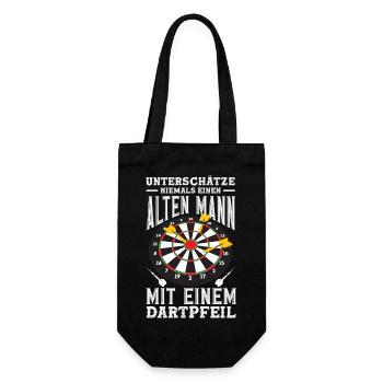 Lustige Darts Sprüche Darts Geschenke - Geschenkbeutel für Flaschen - Schwarz - Vorne