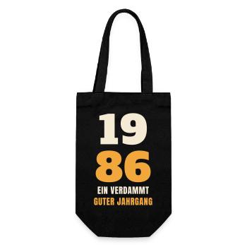 1986 Ein verdammt guter Jahrgang 40. Geburtstag - Geschenkbeutel für Flaschen - Schwarz - Vorne