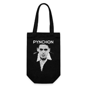 Porträt von Thomas Pynchon - Geschenkbeutel für Flaschen - Schwarz - Vorne