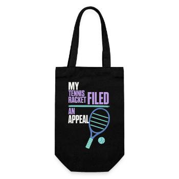 Tennis – My Tennis Racket Filed an Appeal - Geschenkbeutel für Flaschen - Schwarz - Vorne