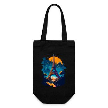 Abstract Tower of Paris - Gift Bag for Bottles - black - Front
