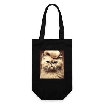 Chat persan Negan: Rockabilly - Sac à bouteille - noir - Devant