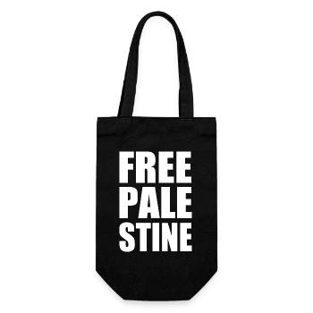 Free palestine - Gift Bag for Bottles - black - Front