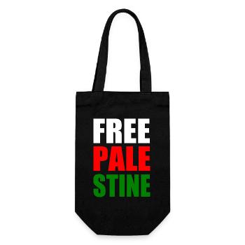 Free palestine - Geschenkbeutel für Flaschen - Schwarz - Vorne