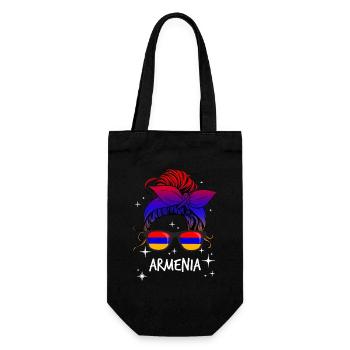 Armenia - Gift Bag for Bottles - black - Front