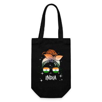 India - Gift Bag for Bottles - black - Front