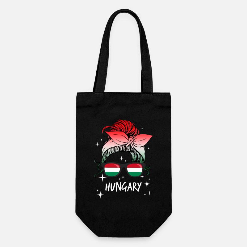 Ungarn - Geschenkbeutel für Flaschen - Schwarz