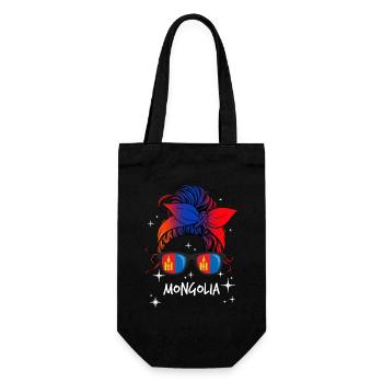 Mongolia - Gift Bag for Bottles - black - Front