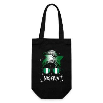Nigeria - Geschenkbeutel für Flaschen - Schwarz - Vorne