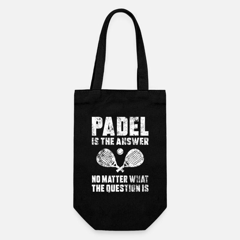 Padel No Matter What - Gift Bag for Bottles - black
