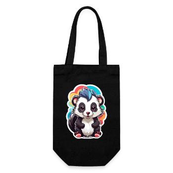 Skunk Cute Kid Color - Gift Bag for Bottles - black - Front