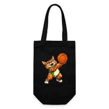 Cats Basketball Player / Basketball Cat - Gift Bag for Bottles - black - Front