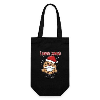 I Hate Christmas Funny Cookie Cookie Advent - Gift Bag for Bottles - black - Front