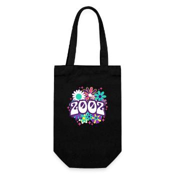 Frauengeburtstag 2002 20-jähriges Jubiläum - Geschenkbeutel für Flaschen - Schwarz - Vorne