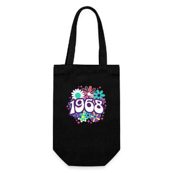 Fête Anniversaire Femme 1968 55 Ans Anniversaire - Sac à bouteille - noir - Devant